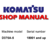 Komatsu D375A-5 Dozer Bulldozer Service Repair Manual (S/N: 18001 and up)
