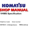 Komatsu D375A-5 (VHMS Specification) Bulldozer Dozer Service Repair Manual (SN: 18052 and up)