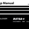 Komatsu D375A-8 Bulldozer Service Repair Shop Manual (80001 and up)