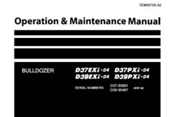 Komatsu D37EXi -24, D37PXi-24, D39EXi -24, D39PXi-24 Bulldozer Operation & Maintenance Manual (TEN00766-02)