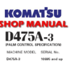 Komatsu D475A-3 (Palm Control Spec.) Dozer Bulldozer Service Repair Manual (SN: 10695 and up)