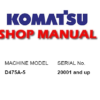 Komatsu D475A-5 Dozer Bulldozer Service Repair Manual (S/N: 20001 and up)