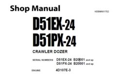 Komatsu D51EX-24 , D51PX-24 CRAWLER DOZER Service Repair Shop Manual (B20001 and up)