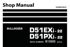 Komatsu D51EXi-22 , D51PXi-22 Bulldozer Service Repair Shop Manual (B13500 and up)