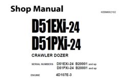 Komatsu D51EXi-24 , D51PXi-24 CRAWLER DOZER Service Repair Shop Manual (B20001 and up)