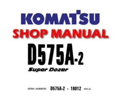Komatsu D575A-2 Super Dozer Bulldozer Service Repair Manual (SN: 10012 and up)