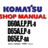 Komatsu D60A-8 D60E-8 D60P-8 D60PL-8 D65A-8 D65E-8 D65P-8 D65E-8A D65P-8A Dozer Bulldozer Service Repair Manual (SN: 45001 and up)