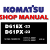 Komatsu D61EX-23 , D61PX-23 Dozer Bulldozer Service Repair Manual (S/N: 30001 and up)
