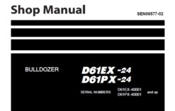Komatsu D61EX-24 , D61PX-24 Bulldozer Service Repair Shop Manual (40001 and up)