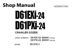 Komatsu D61EXi-24 , D61PXi-24 Bulldozer Service Repair Shop Manual (B60001 and up)