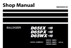 Komatsu D65EX-18 , D65PX-18 , D65WX-18 Dozer Bulldozer Service Repair Shop Manual (90001 and up)