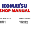 Komatsu D85EX-15, D85PX-15 Bulldozer Service Repair Manual (SN: 10001 and up, 1001 and up)