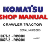 Komatsu D87E-2, D87P-2 Dozer Bulldozer Service Repair Manual (SN P090001 and UP ,P092001 and UP )