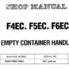 Komatsu F4EC, F5EC, F6EC-1 Empty Container Handler Lift Trucks Service Repair Shop Manual