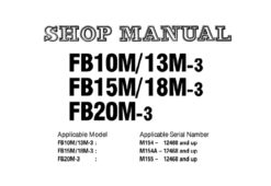 Komatsu FB10M-3, FB13M-3, FB15M-3, FB18M-3, FB20M-3 Forklift Service Repair Shop Manual
