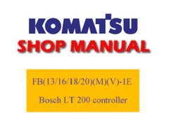 Komatsu FB13, FB16, FB18, FB20, FB25, FB30-(G)(H)(M)(V)-1E Controller For Electric Lift Trucks Service Repair Manual