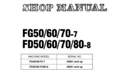 Komatsu FG50-7, FG60-7, FG70-7, FD50-8, FD60-8, FD70-8, FD80-8 (DX Series) Lift Trucks Service Repair Shop Manual