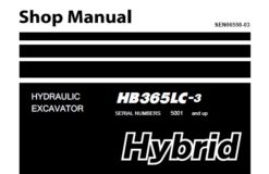 Komatsu HB365LC-3 Hybrid Hydraulic Excavator Service Repair Shop Manual