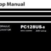 Komatsu PC128US-8 Hydraulic Excavator Service Repair Shop Manual (20001 and up)