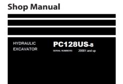 Komatsu PC128US-8 Hydraulic Excavator Service Repair Shop Manual (20001 and up)