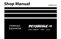 Komatsu PC138USLC-10 Hydraulic Excavator Service Repair Shop Manual