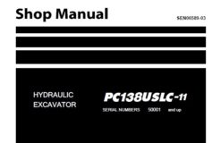 Komatsu PC138USLC-11 Hydraulic Excavator Service Repair Shop Manual