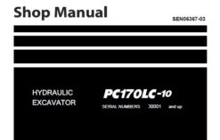Komatsu PC170LC-10 Hydraulic Excavator Service Repair Shop Manual (30001 and up)