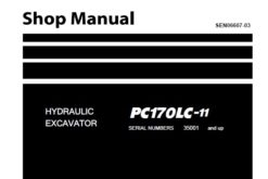 Komatsu PC170LC-11 Hydraulic Excavator Service Repair Shop Manual (35001 and up)