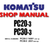 Komatsu PC20-3, PC30-3 Hydraulic Excavator Service Repair Manual ( S/N: 14001 and up , 2601 and up )