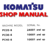 Komatsu PC20-6,PC30-6,PC40-6 Hydraulic Excavator Service Repair Manual (SN: 24001 and up , 10001 and up)