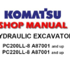 Komatsu PC200LL-8, PC220LL-8 Hydraulic Excavator Service Repair Manual (S/N: A87001 and up)