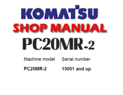 Komatsu PC20MR-2 Hydraulic Excavator Service Repair Manual ( SN: 15001 and up )