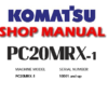 Komatsu PC20MRX-1 Hydraulic Excavator Service Repair Manual (SN: 10001 and up)