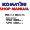 Komatsu PC20R-8, PC27R-8 Hydraulic Excavator Service Repair Manual (S/N: F30001 and up)