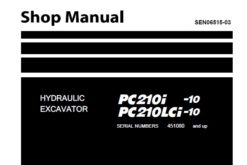 Komatsu PC210i-10 , PC210LCi-10 Hydraulic Excavator Service Repair Shop Manual (451080 and up)