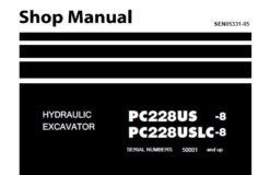Komatsu PC228US-8 , PC228USLC-8 Hydraulic Excavator Service Repair Shop Manual