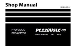 Komatsu PC228USLC-10 Hydraulic Excavator Service Repair Shop Manual