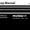 Komatsu PC240LC-10 Hydraulic Excavator Service Repair Shop Manual (90001 and up)