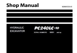 Komatsu PC240LC-10 Hydraulic Excavator Service Repair Shop Manual (90001 and up)