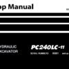 Komatsu PC240LC-11 Hydraulic Excavator Service Repair Shop Manual