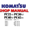 Komatsu PC25-1, PC30-7, PC40-7, PC45-1 Hydraulic Excavator Service Repair Manual(S/N: 1001 and up, 18001 & up)