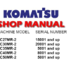 Komatsu PC27MR-2 PC30MR-2 PC35MR-2 PC40MR-2 PC50MR-2 Hydraulic Excavator Service Repair Manual