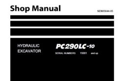 Komatsu PC290LC-10 Hydraulic Excavator Service Repair Manual (15001 and up)