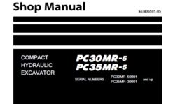 Komatsu PC30MR-5 , PC35MR-5 Compact Hydraulic Excavator Service Repair Shop Manual