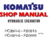 Komatsu PC35R-8, PC45R-8 Hydraulic Excavator Service Repair Manual (SN: F20518 and up , F20666 and up)