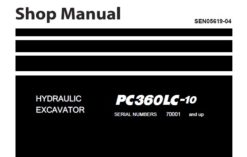 Komatsu PC360LC-10 Hydraulic Excavator Service Repair Shop Manual (70001 and up)