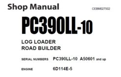 Komatsu PC390LL-10 LOG LOADER / ROAD BUILDER Service Repair Shop Manual