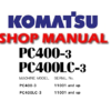 Komatsu PC400-3 , PC400LC-3 Hydraulic Excavator Service Repair Manual (S/N: 11001 and up)