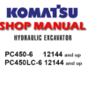 Komatsu PC450-6, PC450LC-6 Hydraulic Excavator Service Repair Manual (SN: 12144 and up)