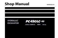 Komatsu PC490LC-10 Hydraulic Excavator Service Repair Shop Manual